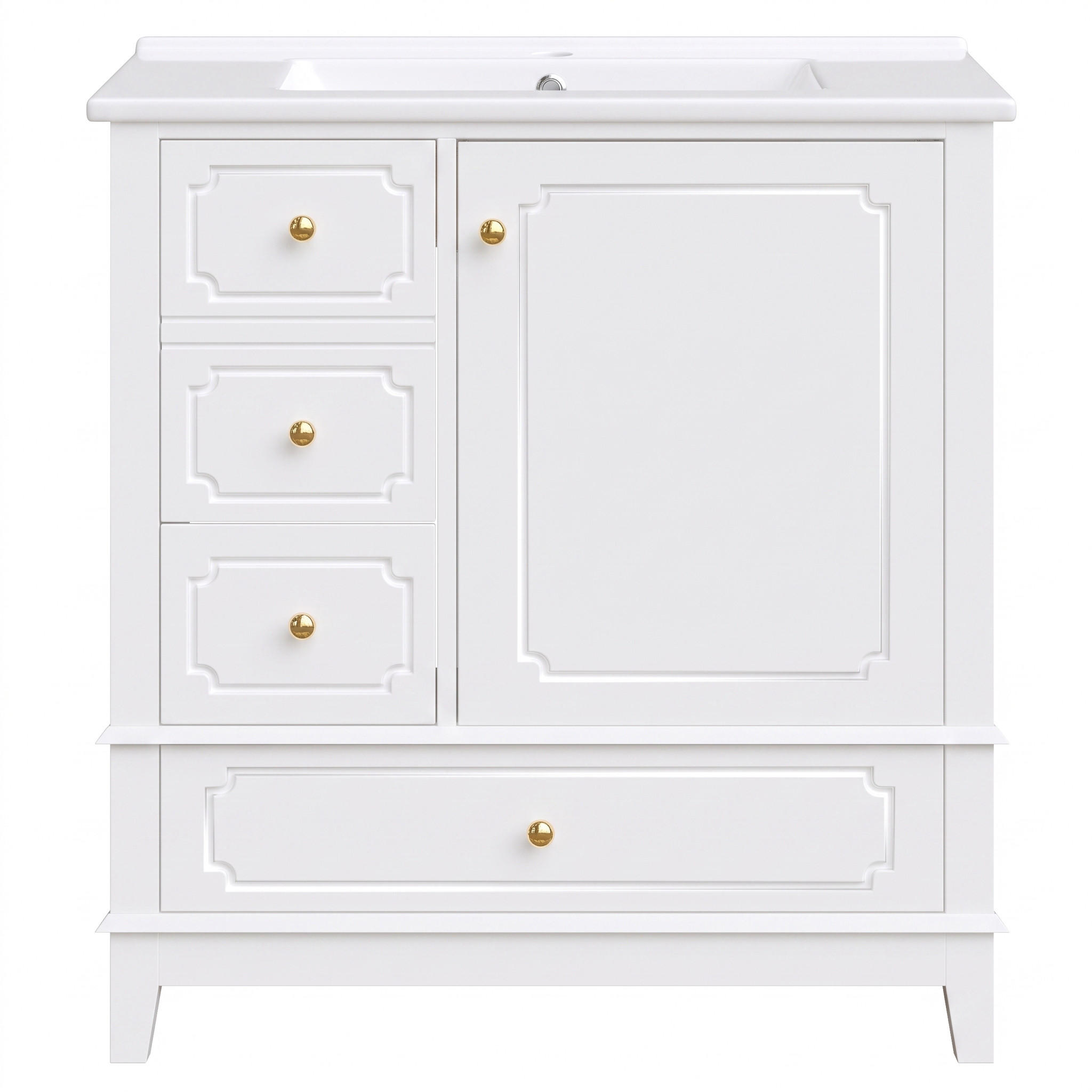 Urban Meuble Waschtisch Weiß 76.5x87.5x47 cm