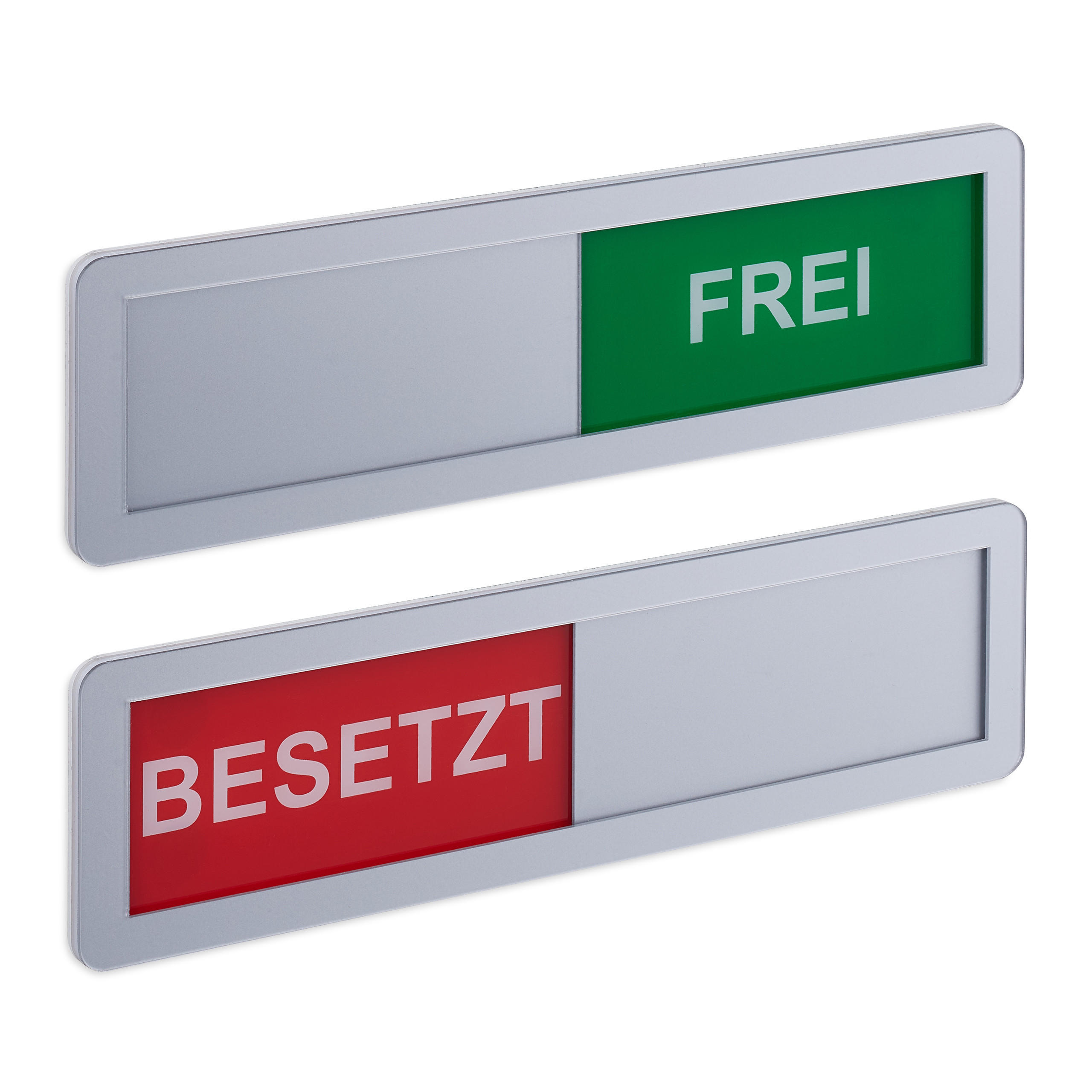 D&Ouml;RRSKYLT silver 2-pack Upptaget Ledigt 5x18 cm Multicolor 5/18/0.5 cm
