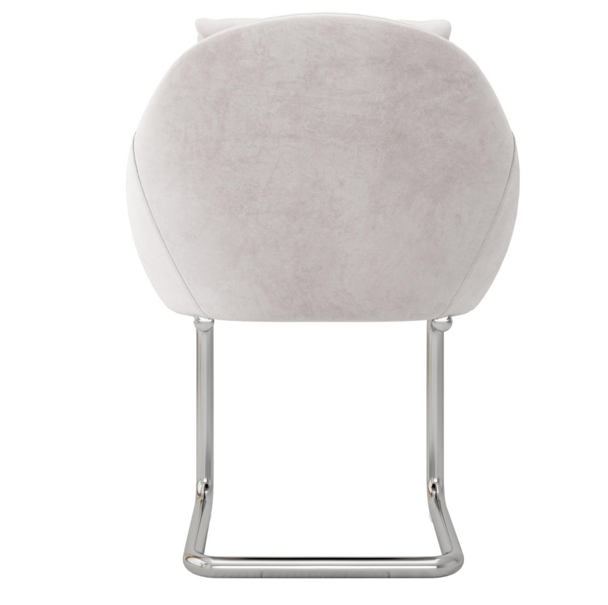 ESSZIMMERSTUHL 2er-Set Samt Beige mit Metallgestell - Beige, Metall (54/82/65cm) - Meubliv