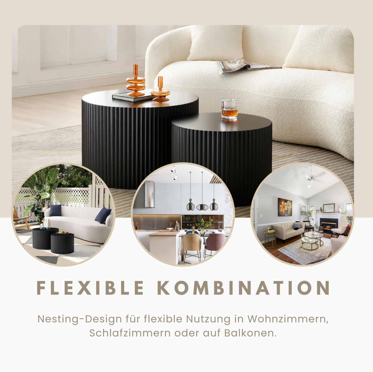 COUCHTISCH 60/60/40 cm schwarz aus MDF platzsparend - Schwarz, Holzwerkstoff (60/60/40cm) - OKMYHOME