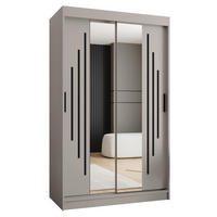 ŠATNÍ skříň s posuvnými dveřmi 200/120/62 2dveřová - černá/kašmírová, dřevo/plast (120/200/62cm)
