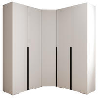 GARDEROBEN-SET 236,7/181,7/47 - Schwarz/Weiß, Holz/Kunststoff (181.7/236.7/47cm) - Abiks Möbel