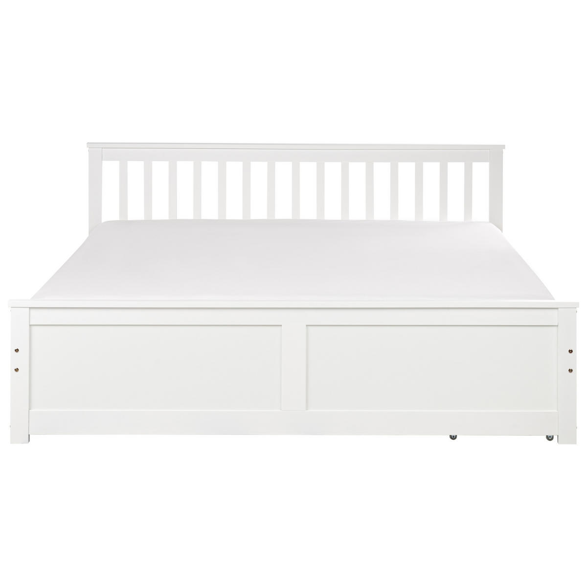 BETT mit Schubladen 180x200 cm Weiß Olendon - Weiß, Holz (180/200cm) - Beliani