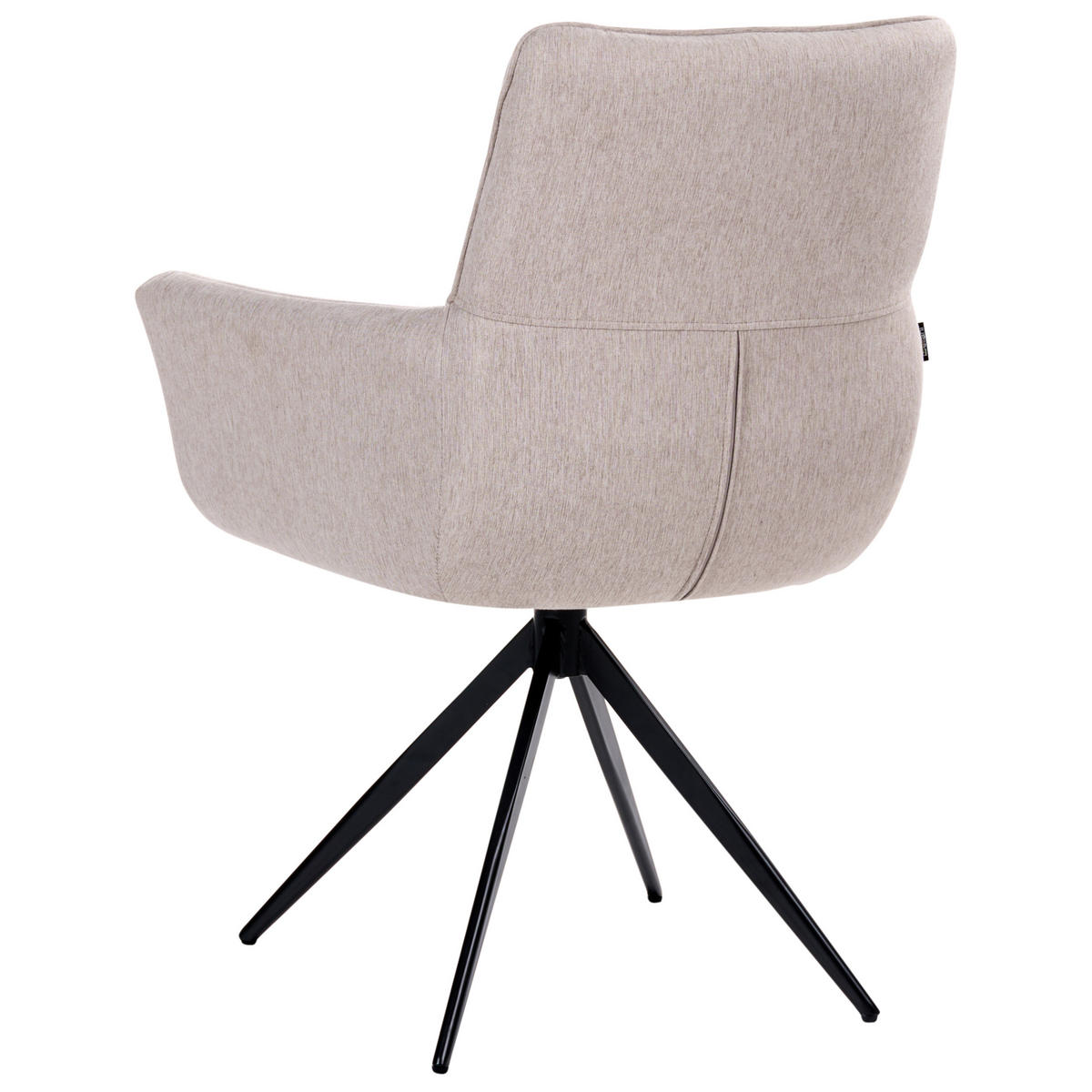 JÍDELNÍ ŽIDLE otočná Látka Béžová Corbie - béžová, textil (62/89/67cm) - Beliani