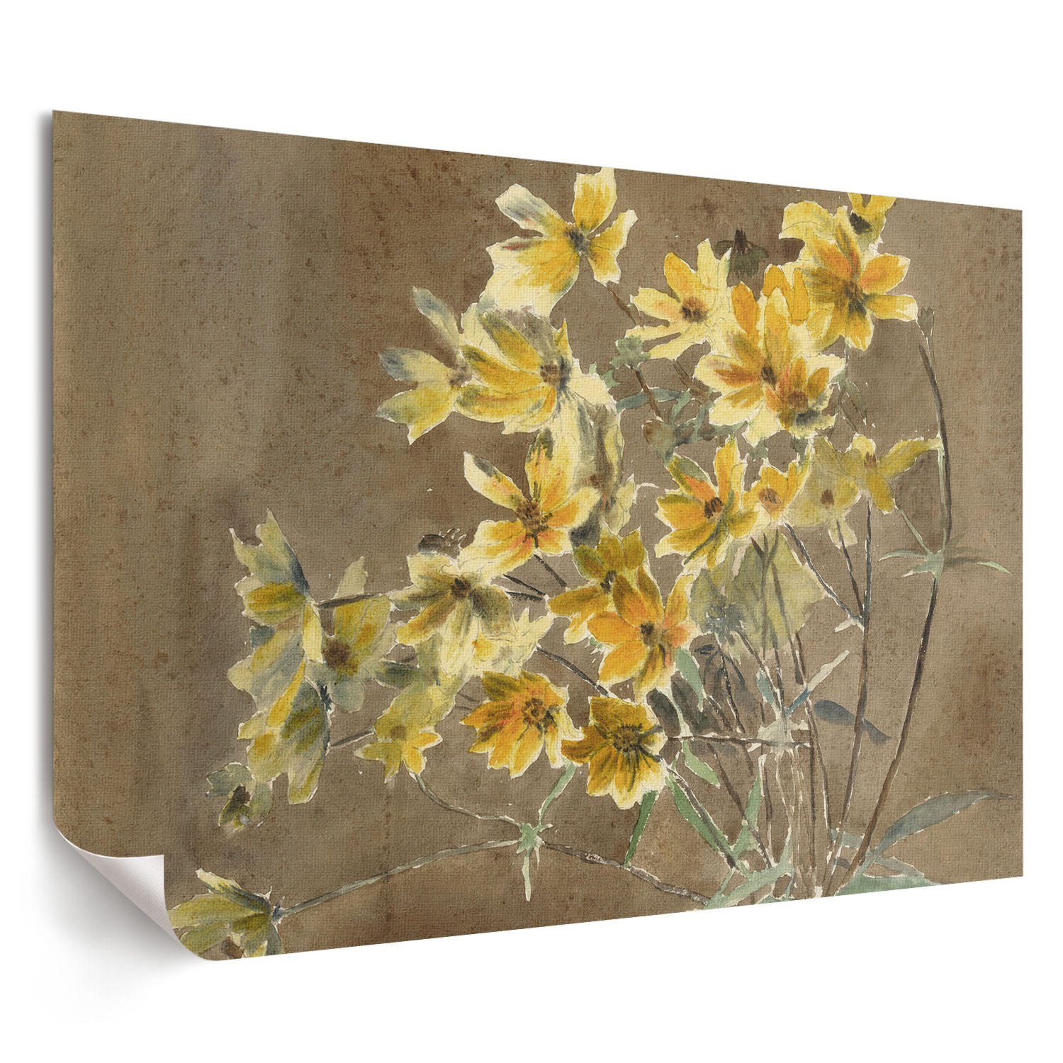 POSTER - 59x42 cm (A2) - Hannah Borger Overbeck - Gelbe Blume - Gelb, Textil (59.4/42/0.1cm) - TULUP