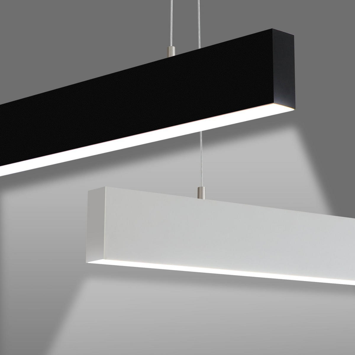 LED-HÄNGELEUCHTE Lichtjorn 7.5/3.3/106.5 cm - Weiß, Metall (106.5/7.5/3.3cm) - ZMH