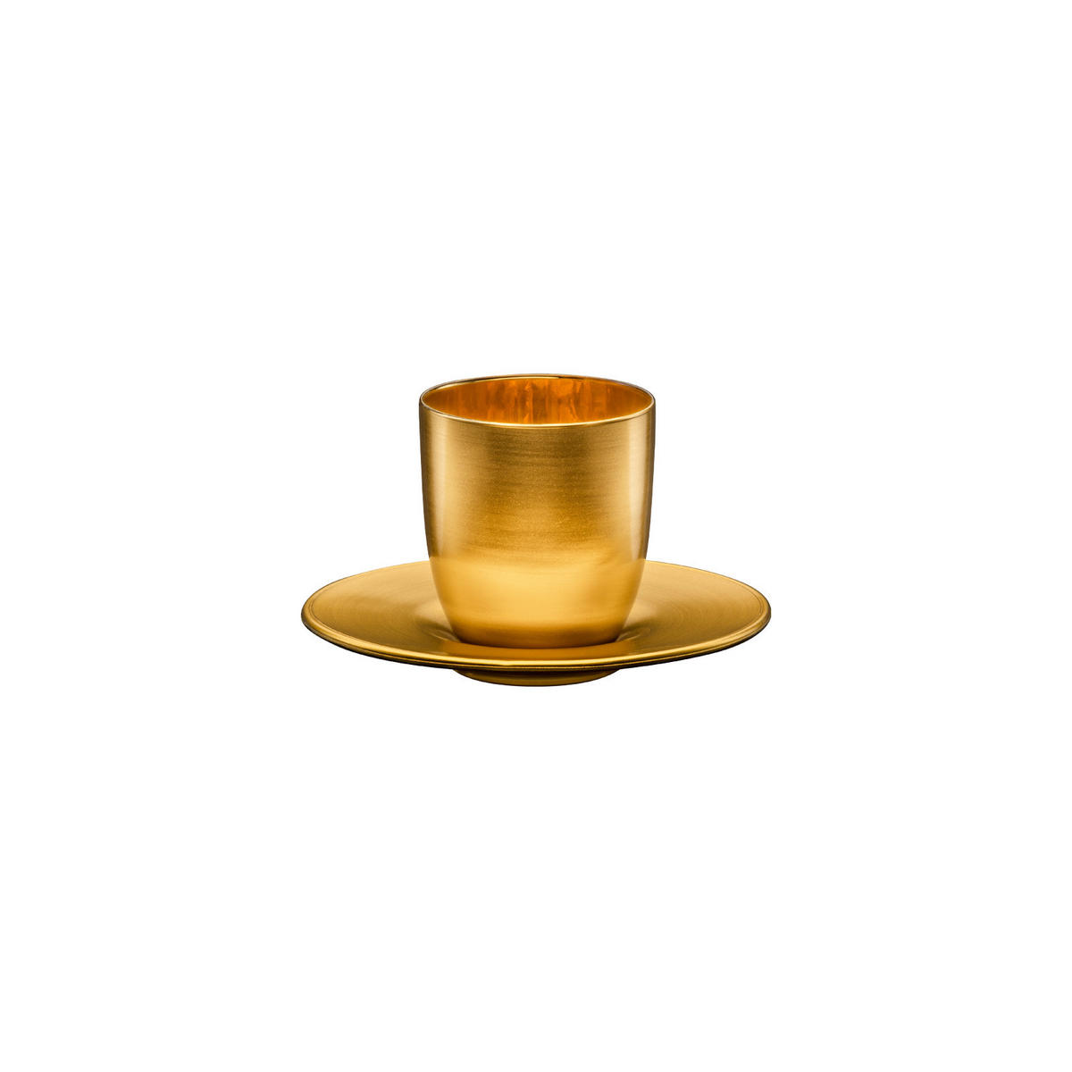 ESPRESSOTASSE MIT UNTERTASSE Cosmo Collect Gold 100 ml - Goldfarben, Glas (0.1L) - Eisch