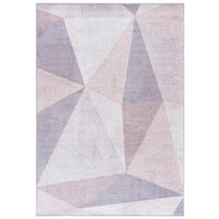 TEPPICH Beige Modern Geometrisch - Kurzflor Rechteckig, Modern, Stilvoll - 120 x 170 cm - Hellrosa/Creme, Textil (120/170cm) - Mazovia