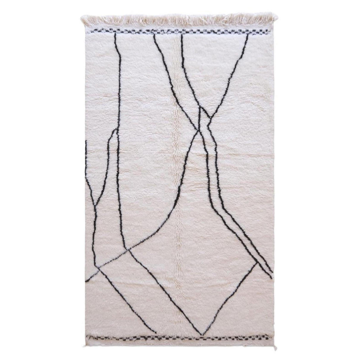 TEPPICH nordafrikanisch elegant 165x 265 cm - Weiß, Naturmaterialien (165/265cm) - AFK Living