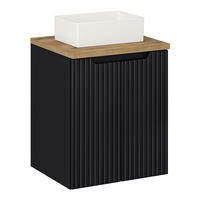 WASCHTISCH Newport-56 - Schwarz, Holzwerkstoff (50/71/40cm) - Lomado