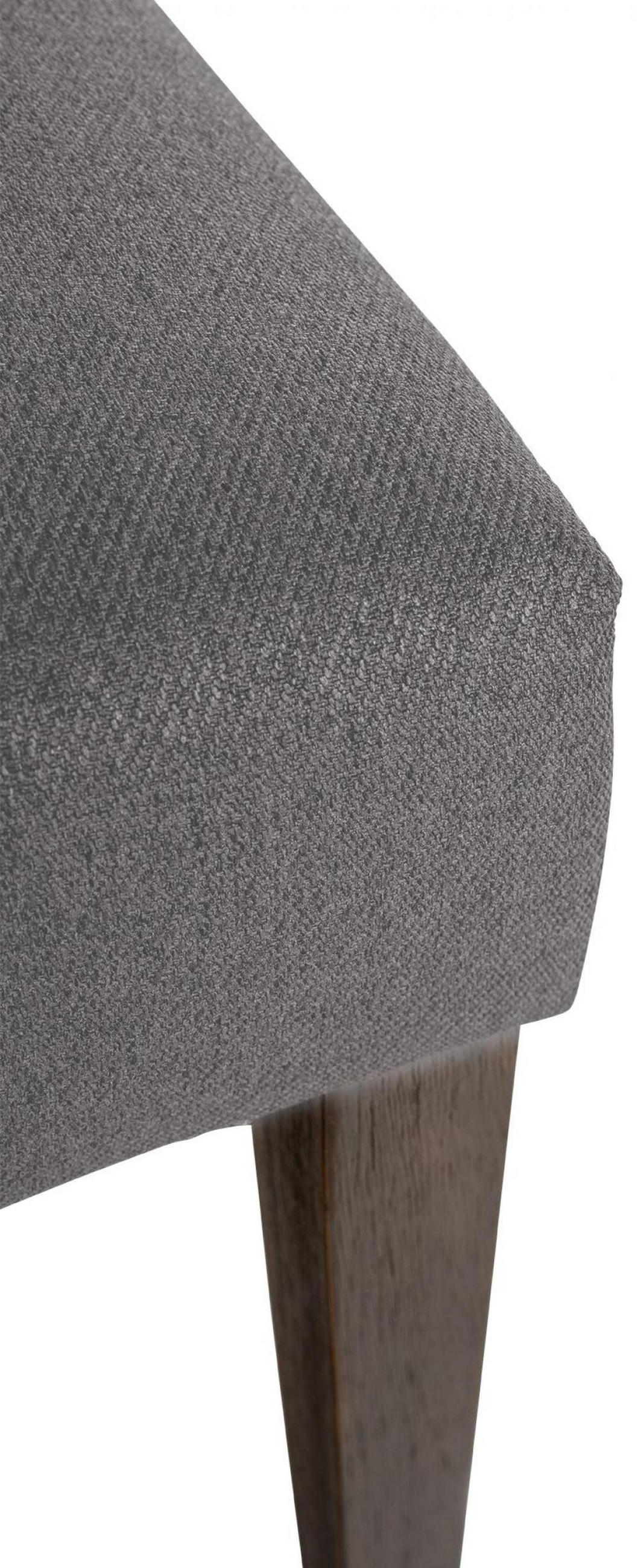 STUHL Stoff grau - Walnussfarben/Grau, Holz/Textil (45/98/63cm) - CLP