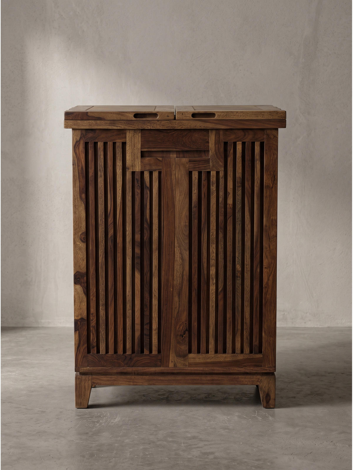 HAUSBAR SIRACUSA, Dunkles Massivholz, mit Ablagen, 65 x 50 x 90 cm - Dunkelbraun/Braun, Holz (65/90/50cm) - KADIMA DESIGN