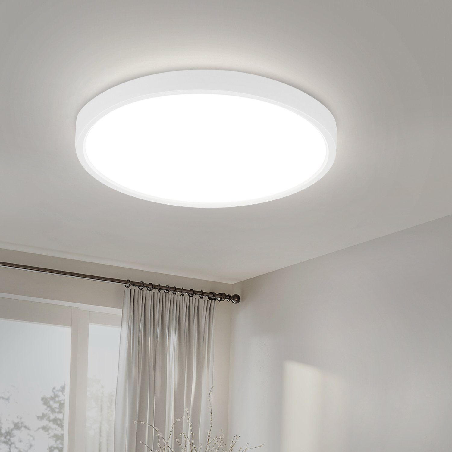 LED-DECKENLEUCHTE Helen 22/22/2.5cm - Weiß, Metall (22/22/2.5cm) - ZMH