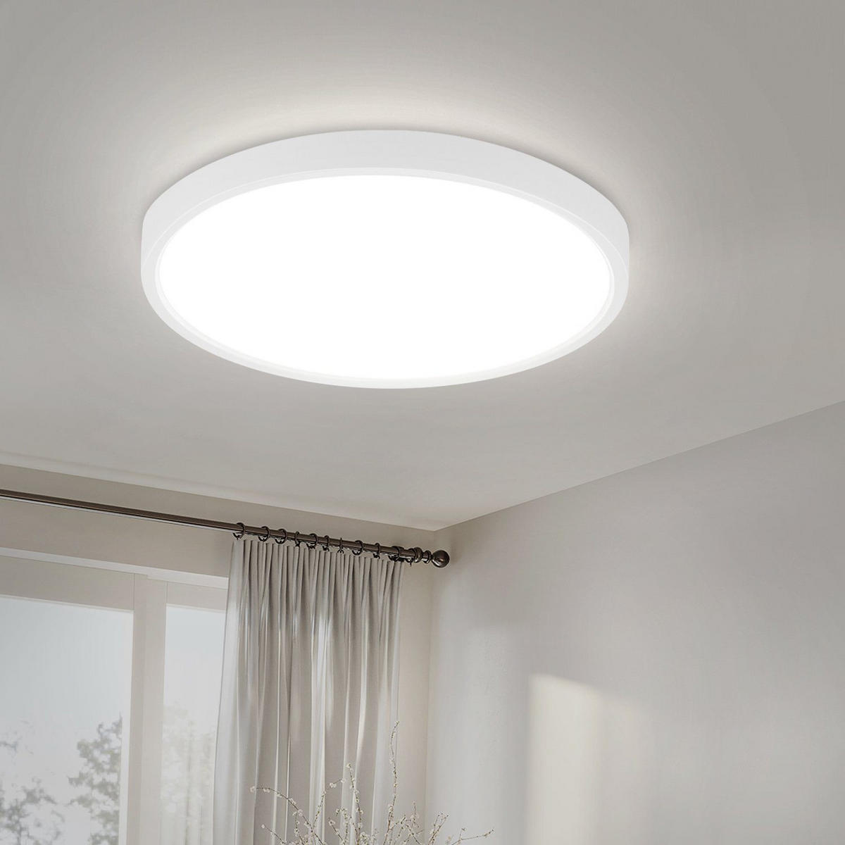 LED-DECKENLEUCHTE Berlin 22 cm - Weiß, Kunststoff (22/22/2.5cm) - Nettlife