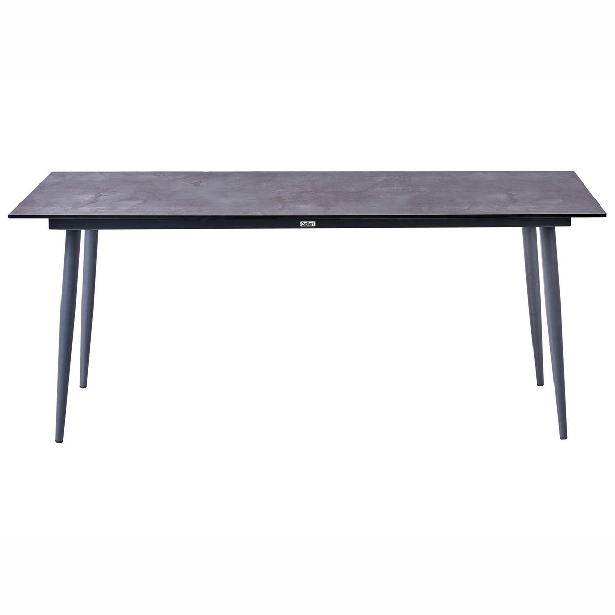 ZAHRADNÍ STŮL 180/90 cm Imitace kamene Šedý Tolentino - tmavě šedá, plast (180/90/75cm) - Beliani