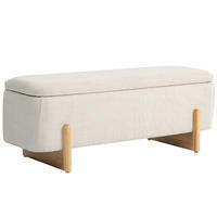 SITZBANK Polsterbank - Beige, Kunststoff (44/44.5/111cm) - HOMCOM