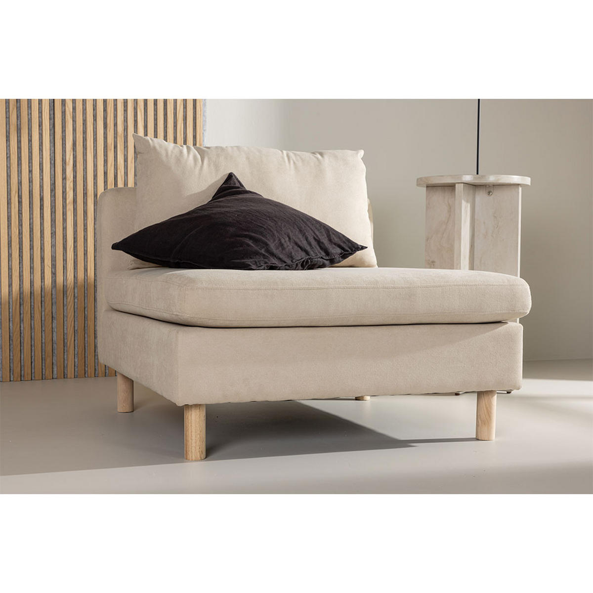 SOFA, Zero, Beige, Stoff, 94 x 102 x 83 cm - Beige, Textil (94/83/102cm) - ebuy24