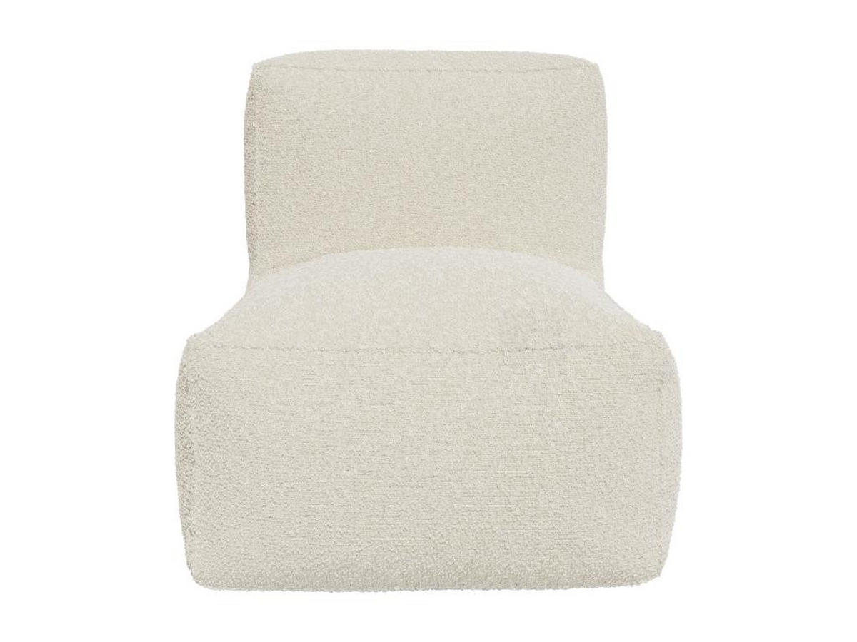 SESSEL - Bouclé-Stoff - Cremeweiß - NOUMARA - Weiß, Textil (95/80/70cm) - Vente-Unique
