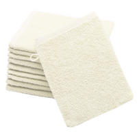 WASCHHANDSCHUH, 10er-Set, 16x21 cm, 100% Baumwolle, Braun - Creme, Textil (16/21cm) - Zollner