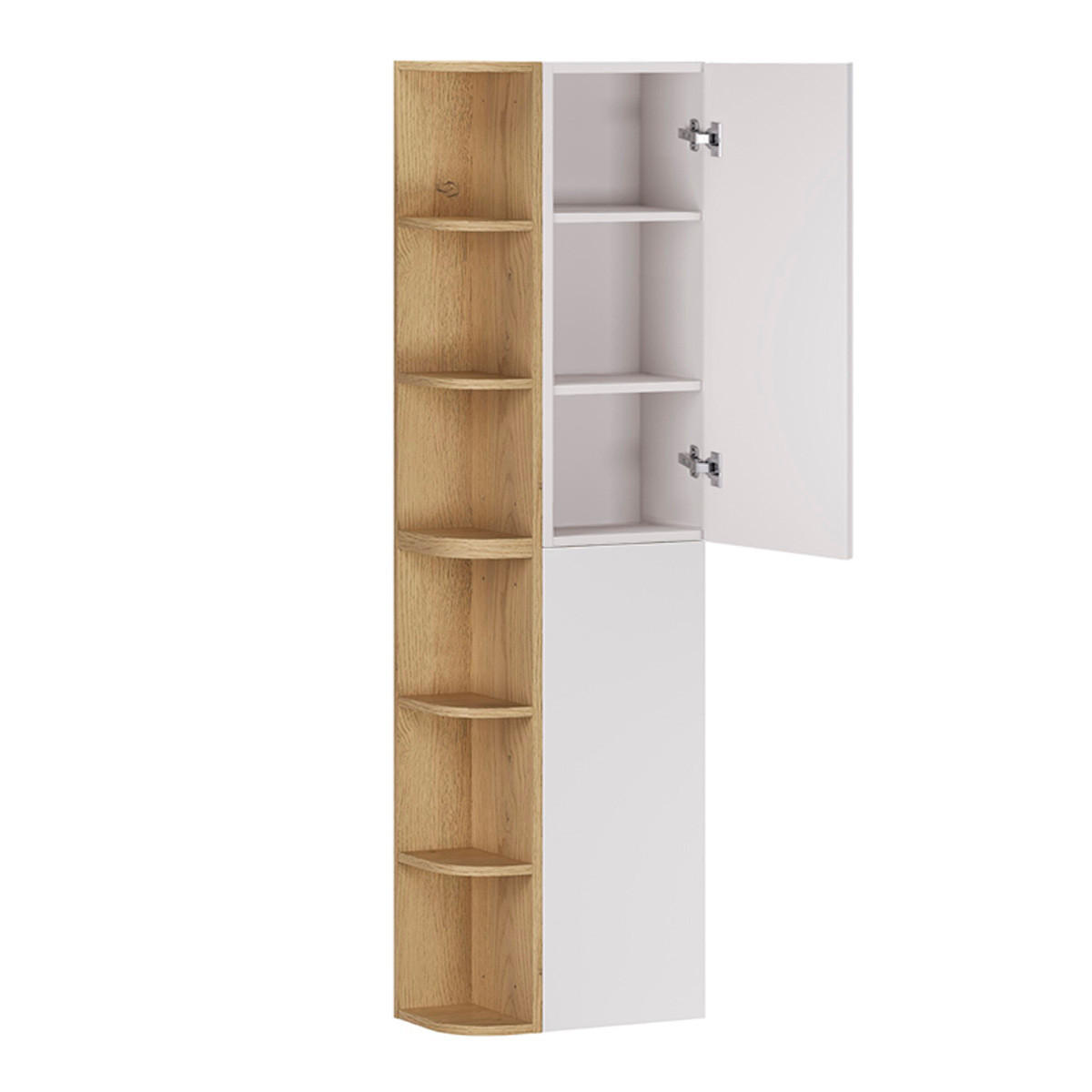 ZÁVĚSNÝ SLOUPEK Oria Bílá - bílá, kompozitní dřevo (45/160/26.6cm) - Petits-meubles