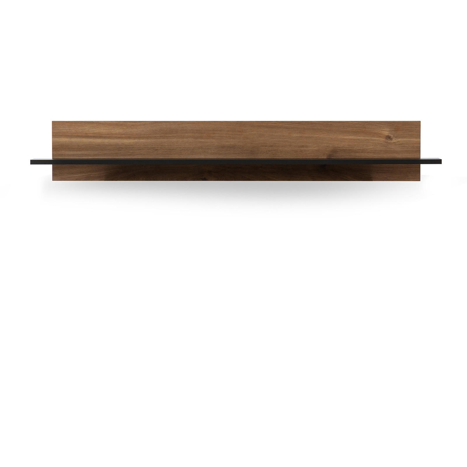 WANDREGAL Nero 135 cm breite - Hellbraun/Schwarz, Holzwerkstoff (135/20/12cm) - Ravio