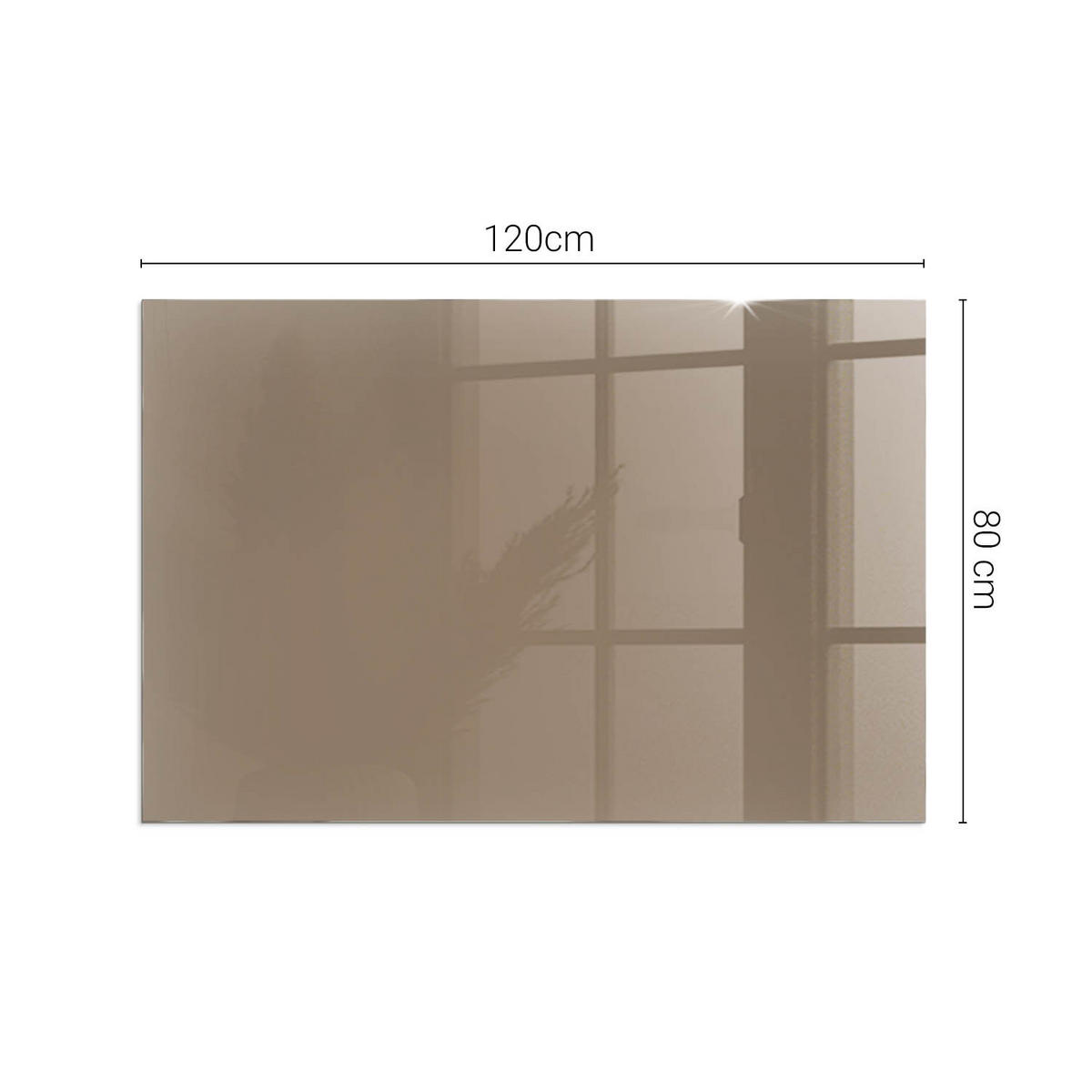 GLASPLATTE für Kamin 120x80 cm Braun - Braun, Glas (120/80/0.4cm) - ArtPrintCave