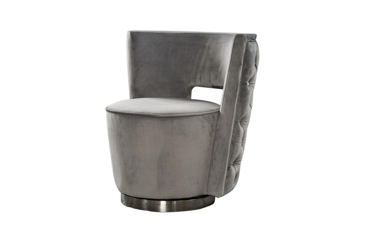 SESSEL SENSO Grau Webstoff - Silberfarben/Grau, Textil (77/77/67cm) - KAWOLA
