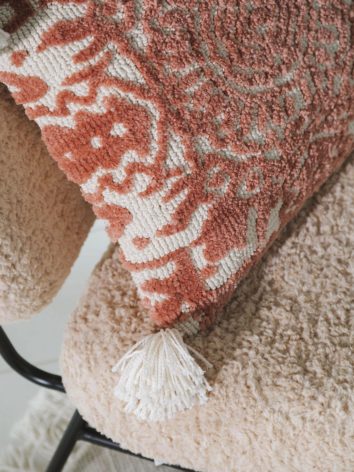 KISSENBEZUG Elias Terracotta 45x45 cm - Terra cotta, Textil (45/45cm) - benuta Nest