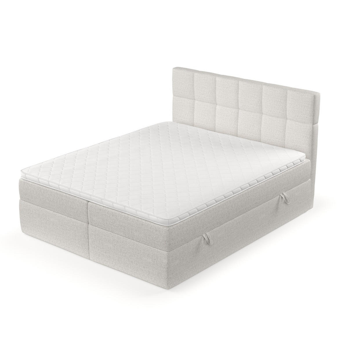 POSTEL BOXSPRING VARENO 200/200 Světle béžová - černá/písková barva, kov/dřevo (200/200cm) - AltaBeds