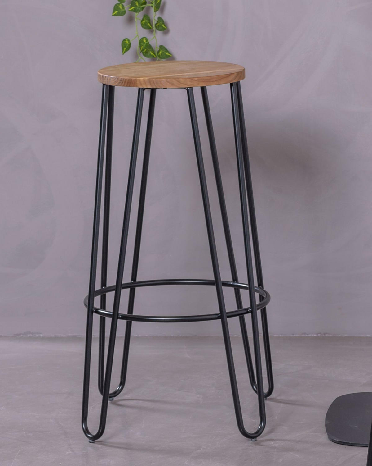 HOCKER Holz Schwarz - Schwarz, Holz (49/76/49cm) - Nest Dream