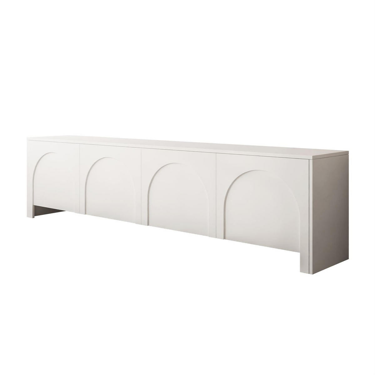 TV-ELEMENT ARIADNA weiß viertürig - Weiß, Holzwerkstoff (204/51/35cm)