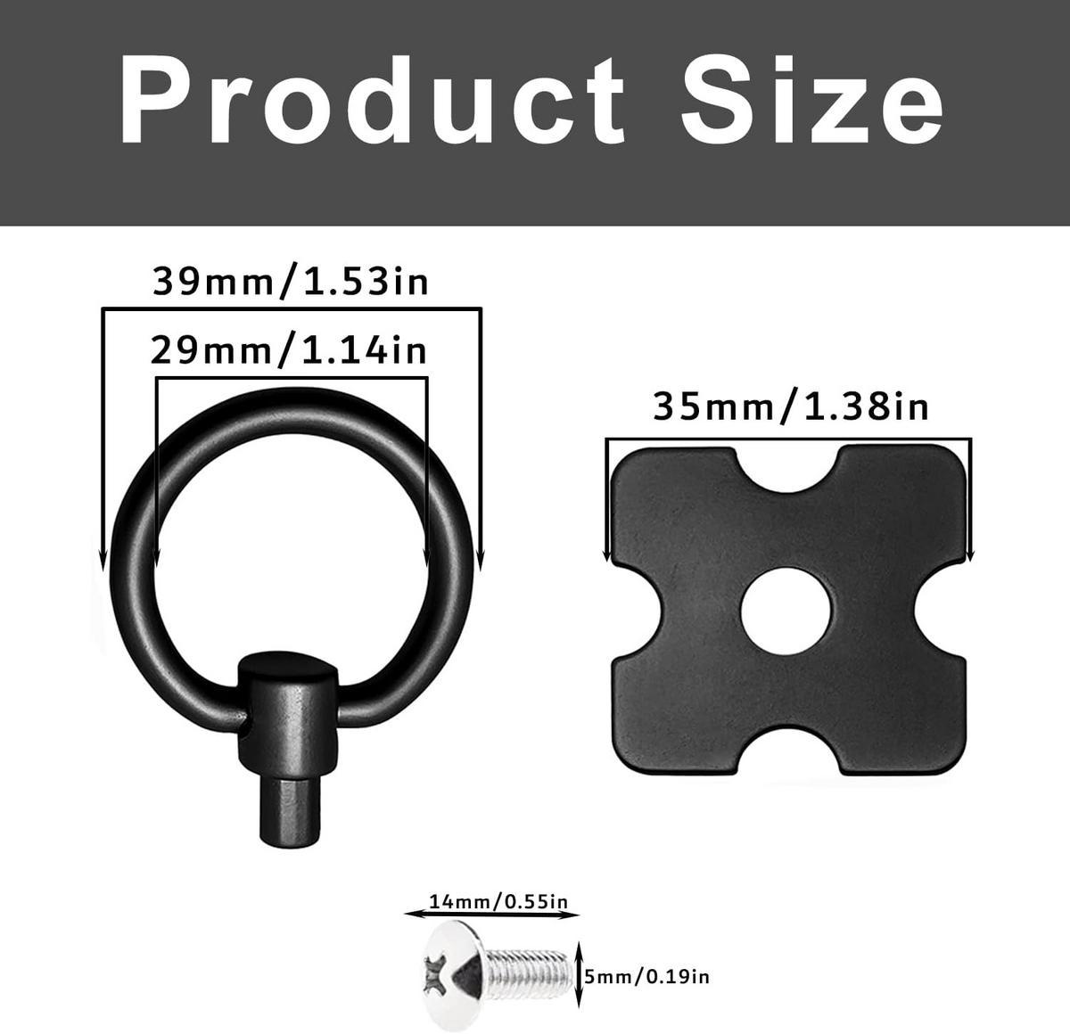 MÖBELGRIFF Schwarz 6er-Set - Schwarz, Metall (0.1/3.5/0.35cm)