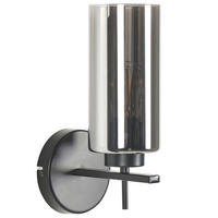 WANDLEUCHTE Puriri 17x17x29 cm - Schwarz, Glas (17/29/17cm) - Beliani