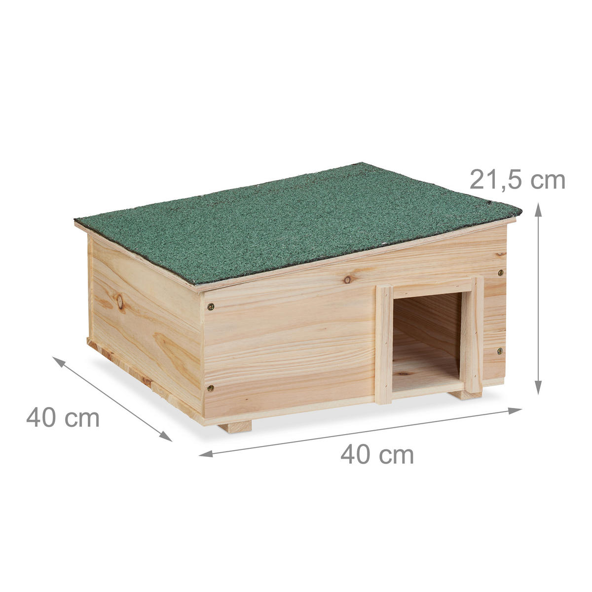 IGELHAUS - Hellbraun, Holz/Kunststoff (40/21.5/40cm) - Relaxdays