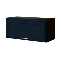 KLAPPHÄNGESCHRANK Salo W4B/80 Schwarz / Indigo Matt 80 / 32,5 / 36cm - mit Blum Aventos Klappenbeschlag - Schwarz/Dunkelblau, Holz/Holzwerkstoff (80/36/32.5cm) - Feldmann-Wohnen