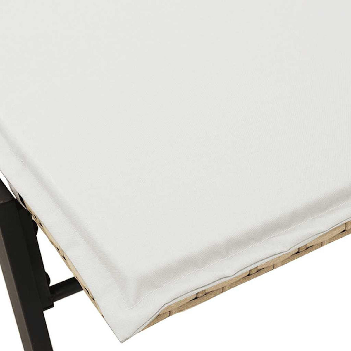 SONNENLIEGE Mit Auflage Beige Poly Rattan - Beige, Kunststoff (59/67/200cm) - vidaXL