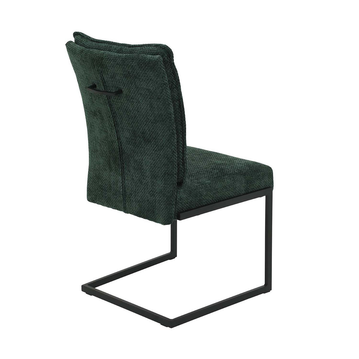 SCHWINGSTUHL 2 Stück Olivia - Grün - Dunkelgrün/Schwarz, Textil/Metall (52/98/49cm) - Hela Vertriebs GmbH