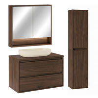 KOUPELNOVÝ NÁBYTEK 80cm Edmé 2er-Set Dřevo - hnědá, kompozitní dřevo (80/52.2/46cm) - Petits-meubles