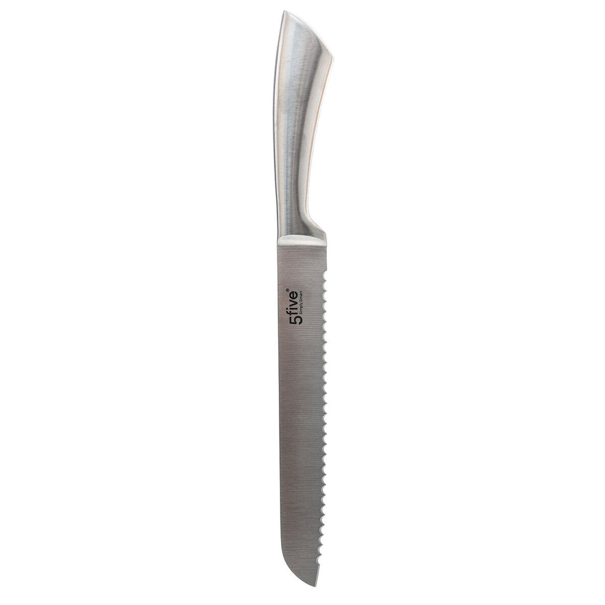 MESSERBLOCK bestückt 7-tlg., mit Messern und Schere, Edelstahl, Kunststoff - Silberfarben, Metall (11/35.8/14.7cm) - 5five Simply Smart
