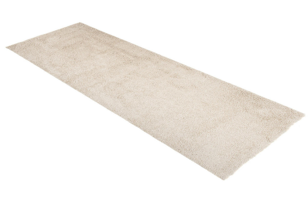 TEPPICHLÄUFER ESSENCE creme uni 80/500 cm - Creme, Textil (80/500cm) - Tapiso