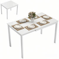 ESSTISCH Weiß 1 Stück - Weiß, Naturmaterialien (120/70/74cm) - GiPP