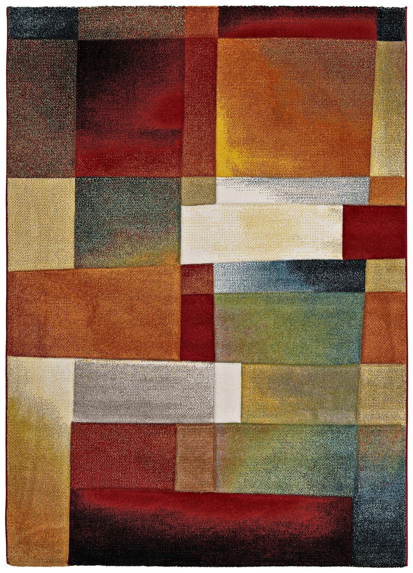 WEBTEPPICH Mehrfarbig Matrix 120/170 cm - Multicolor, Naturmaterialien/Textil (120/170cm) - Atticgo