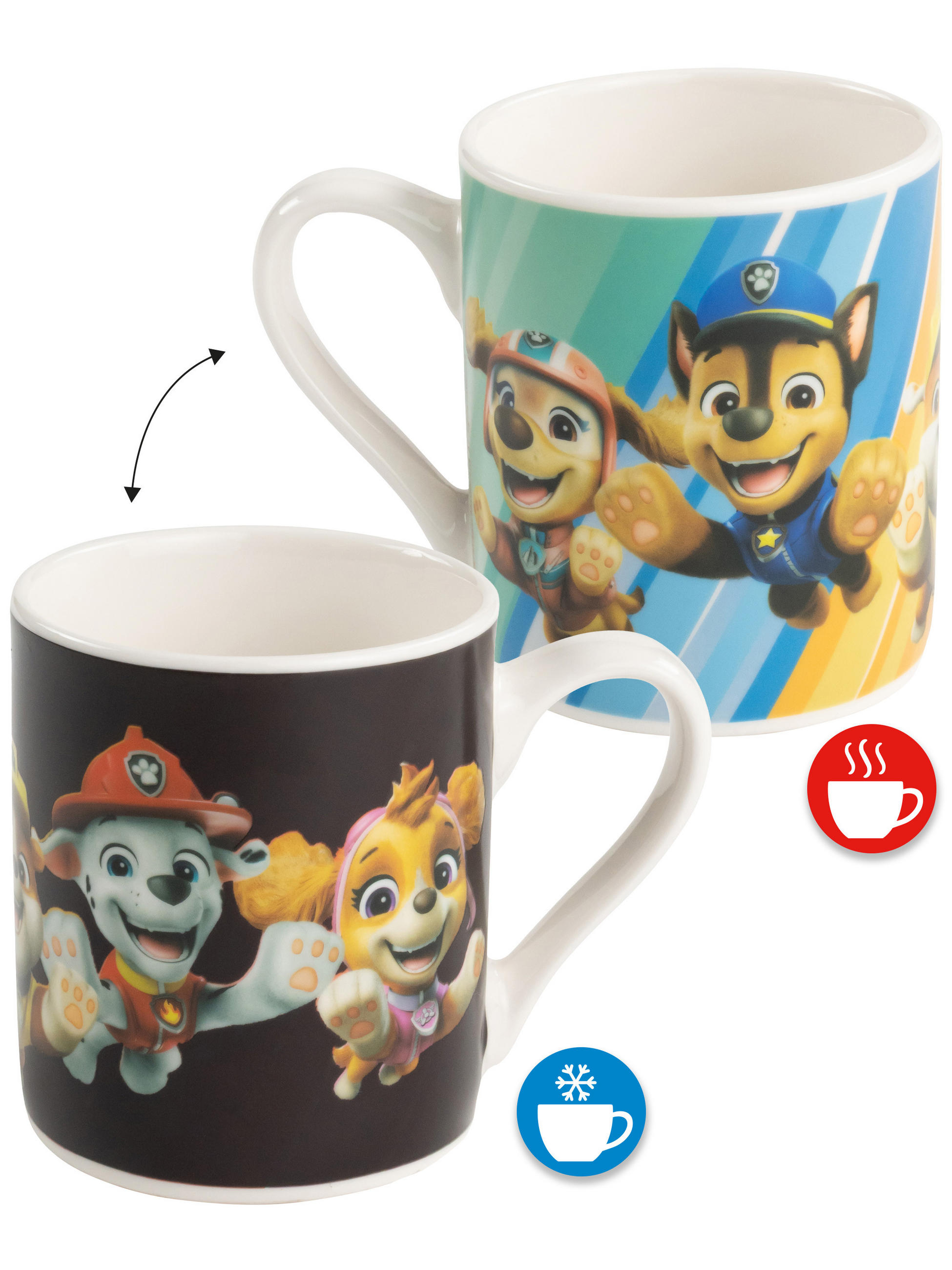 BECHER Paw Patrol Zaubertasse Farbwechsel Mehrfarbig 230 ml - Multicolor, Keramik (0.23L) - Paw Patrol