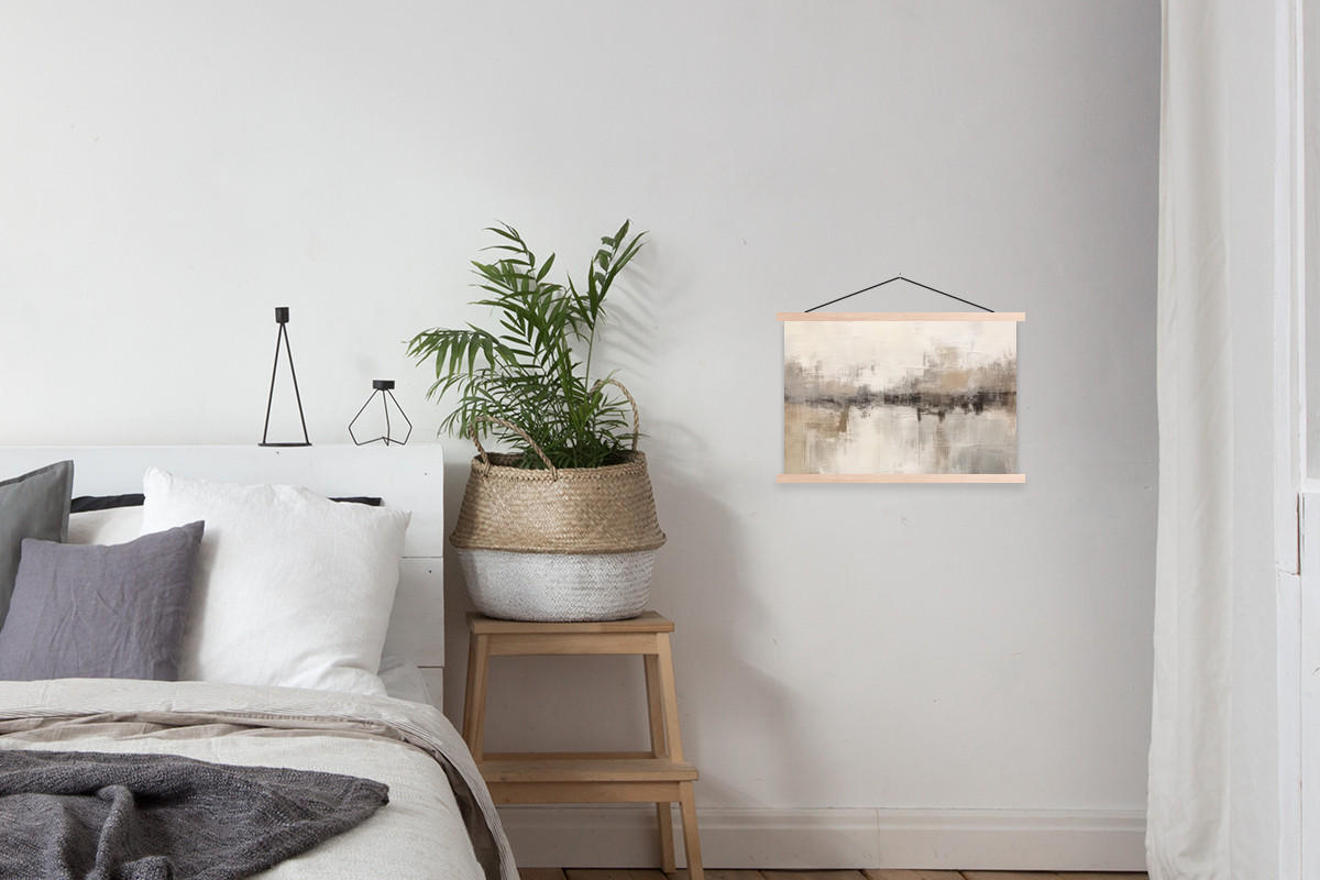 POSTER Moderne Kunst - Abstrakt - Beige 60x40 cm - Beige, Textil (60/40/0.15cm) - MuchoWow