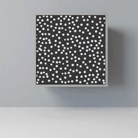 SIDEBOARD BLINDING LIGHTS, Grau, 57,5x42x57,5 cm, Ohne Füße - Multicolor/Grau, Holzwerkstoff (57.5/57.5/42cm) - SpaceRebels