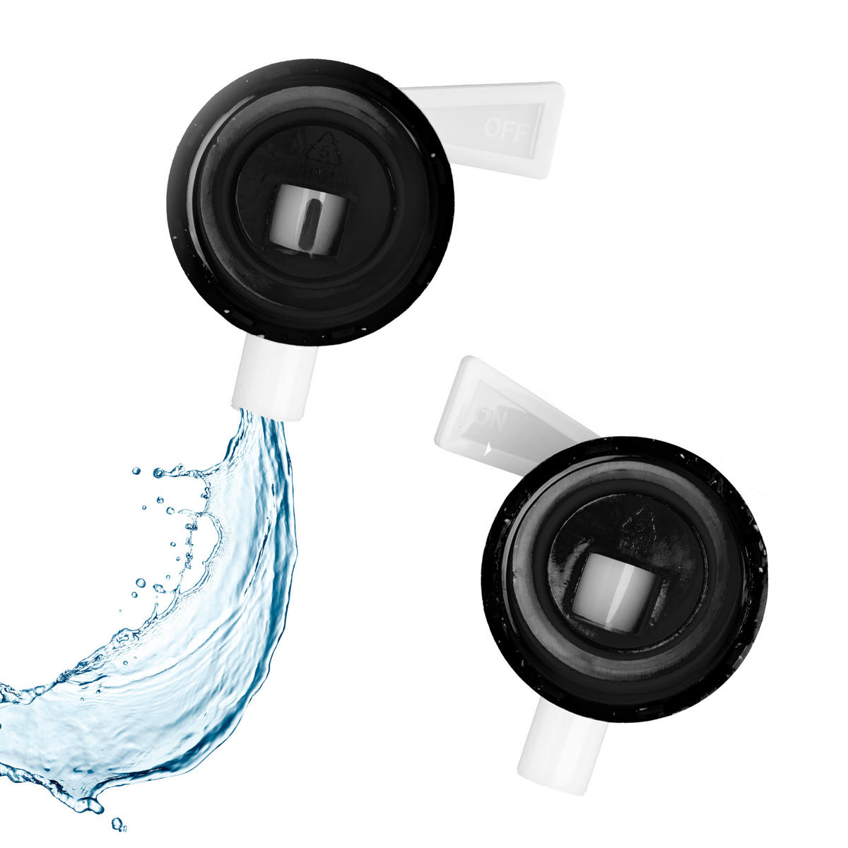 4XWASSERKANISTER - Transparent, Kunststoff/Textil (27/32/27cm) - Relaxdays