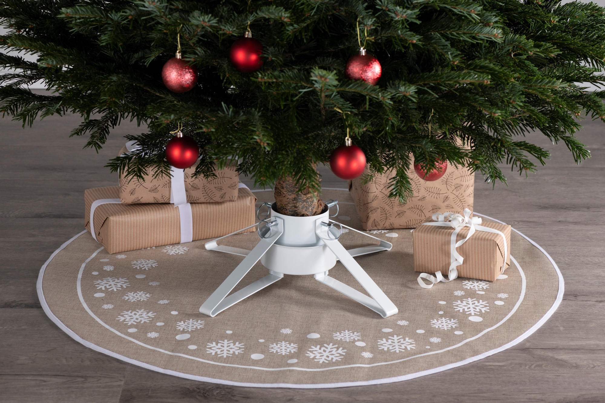 CHRISTBAUMSTÄNDER Metall 0,9 l - Weiß, Metall (50/15cm)