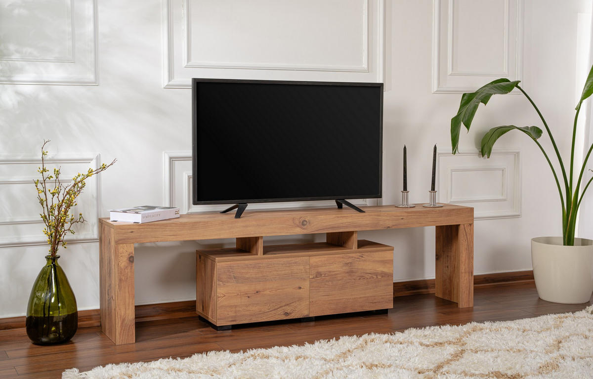 TV-MÖBEL enclave Braun - Braun, Holz (31/50/180cm) - Habitat Garten
