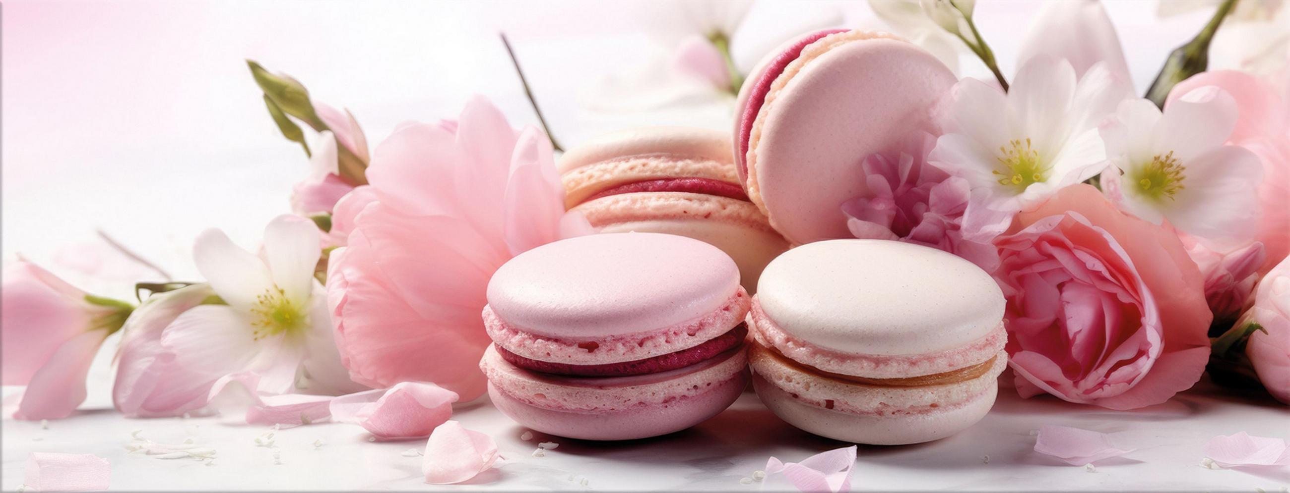 GLASBILD 80x30 cm Küche rosa - Weiß, Glas (80/30cm) - artissimo