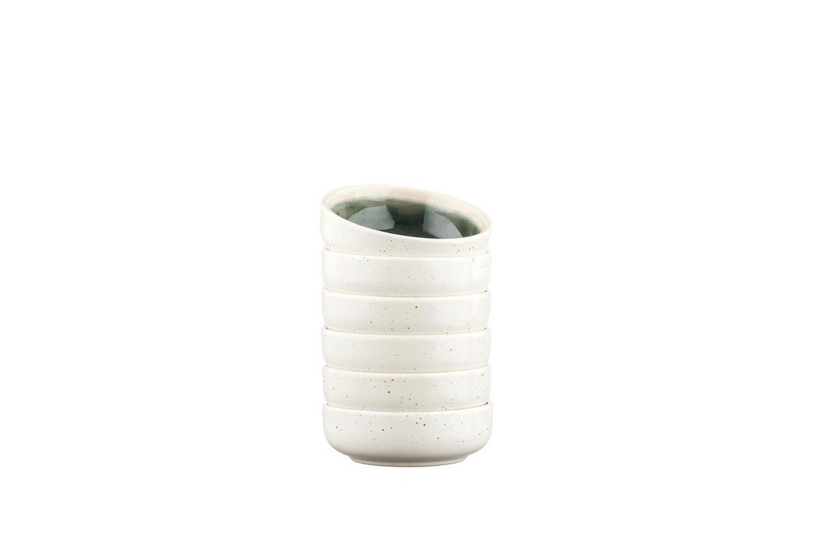 SCHALEN Oxygen Ø9cm - 6er-Set - Graugrün - Grün, Keramik (9cm) - Björn